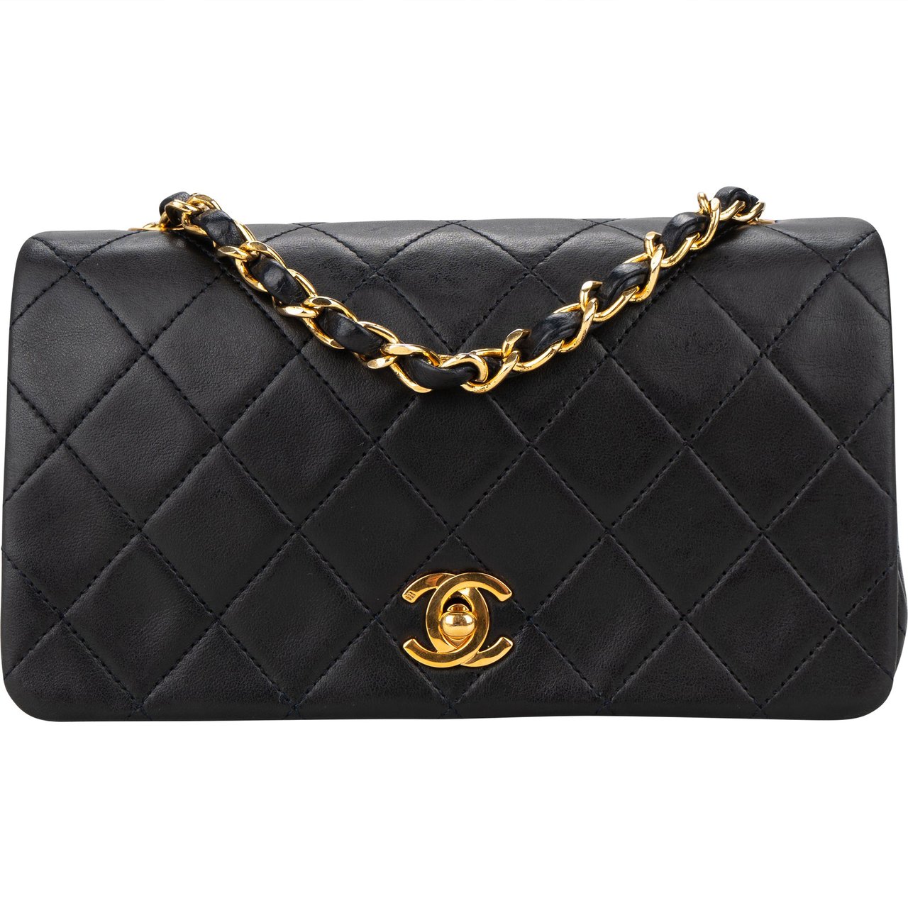 Chanel Chanel Quilted Lambskin 24K Gold Single Flap Crossbody Bag Divers