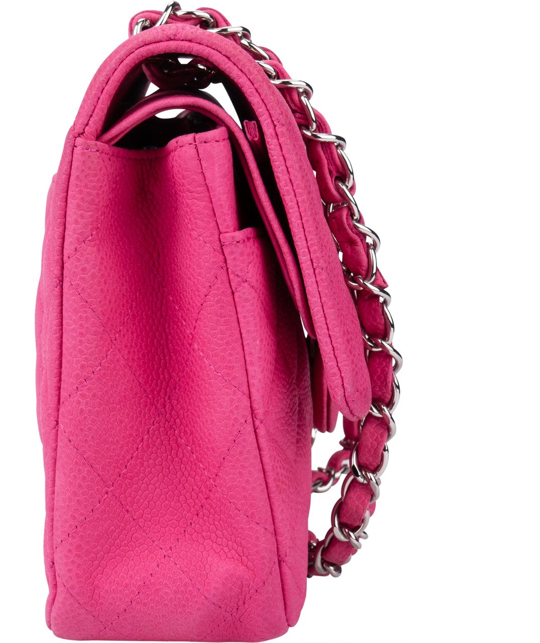 Chanel Chanel Quilted Caviar Leather Medium Double Flap Crossbody Bag Roze