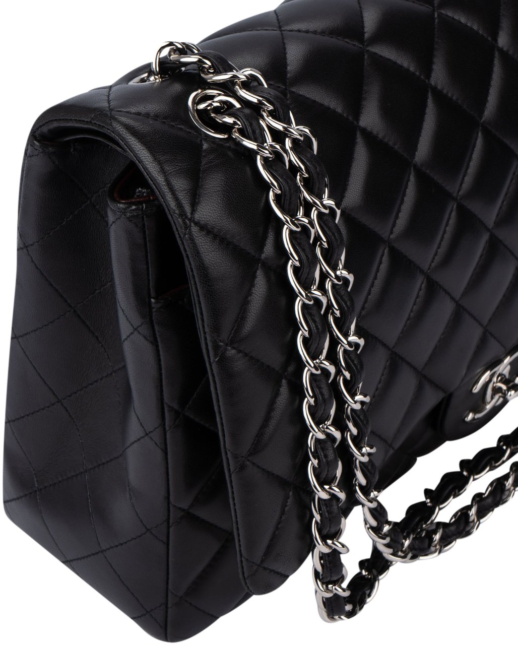 Chanel Chanel Quilted Lambskin Palladium Maxi Double Flap Crossbody bag Divers