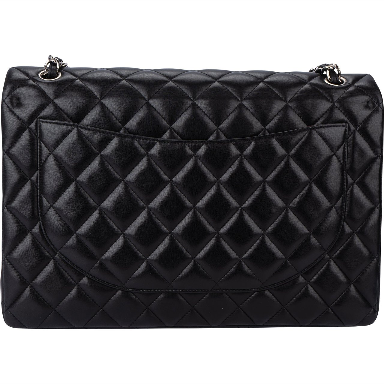 Chanel Chanel Quilted Lambskin Palladium Maxi Double Flap Crossbody bag Divers