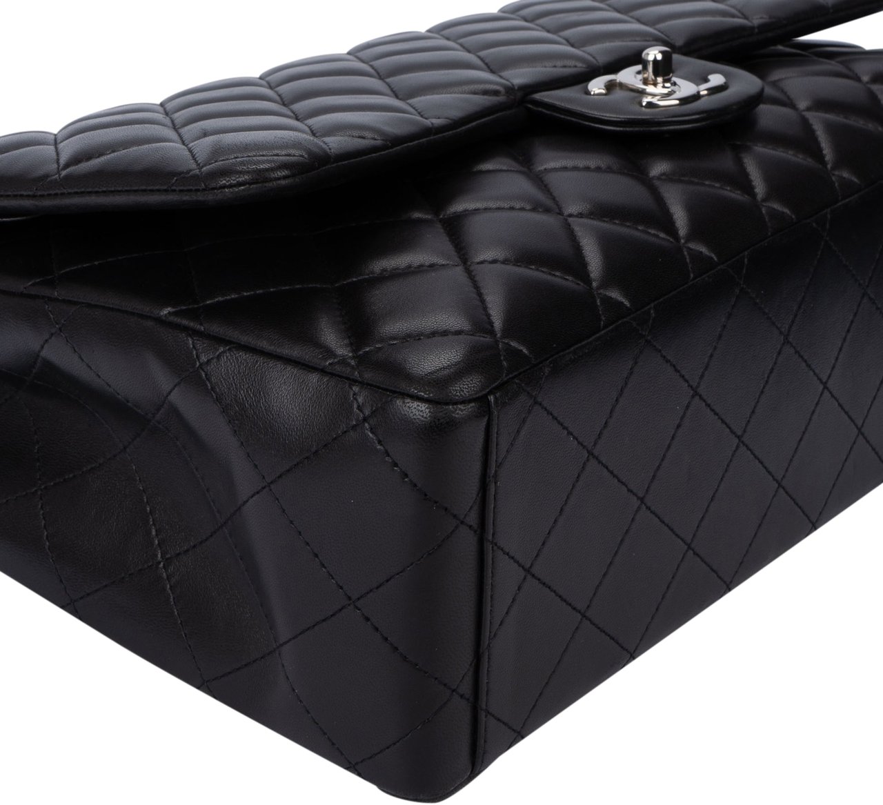 Chanel Chanel Quilted Lambskin Palladium Maxi Double Flap Crossbody bag Divers