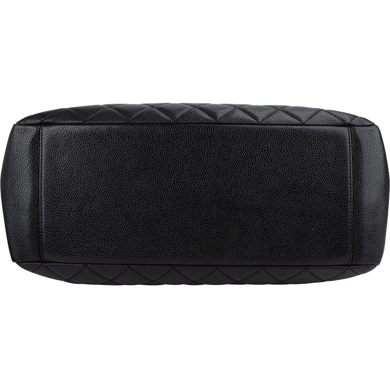 Chanel Quilted Caviar Leather Grand Shopping Tote Shoulder Bag Zwart