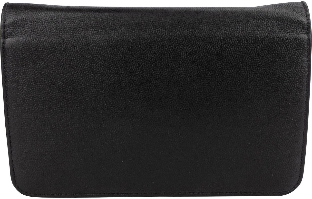 Chanel Caviar Leather CC Wallet on Chain Crossbody Bag Zwart