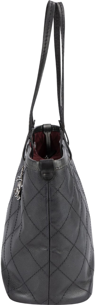 Chanel Chanel Caviar Leather On The Road Tote Shoulder Bag Zwart