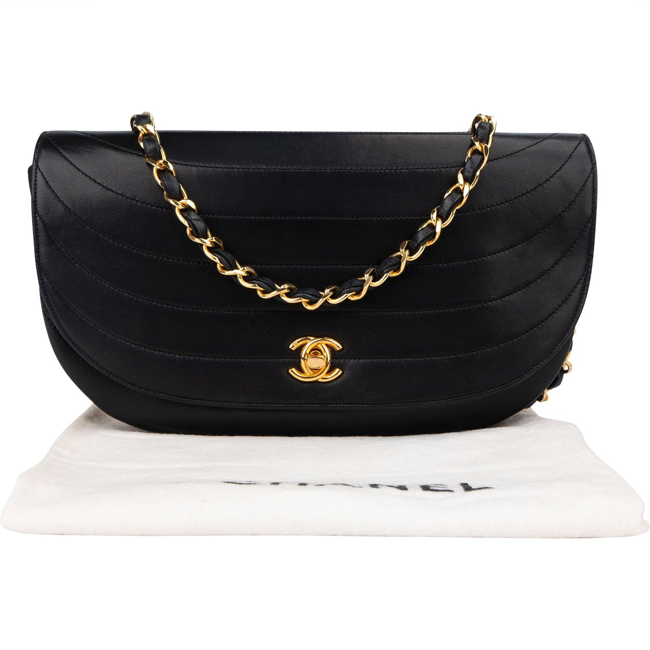 Chanel Chanel Quilted Lambskin 24K Gold Single Flap Shoulder Bag Divers