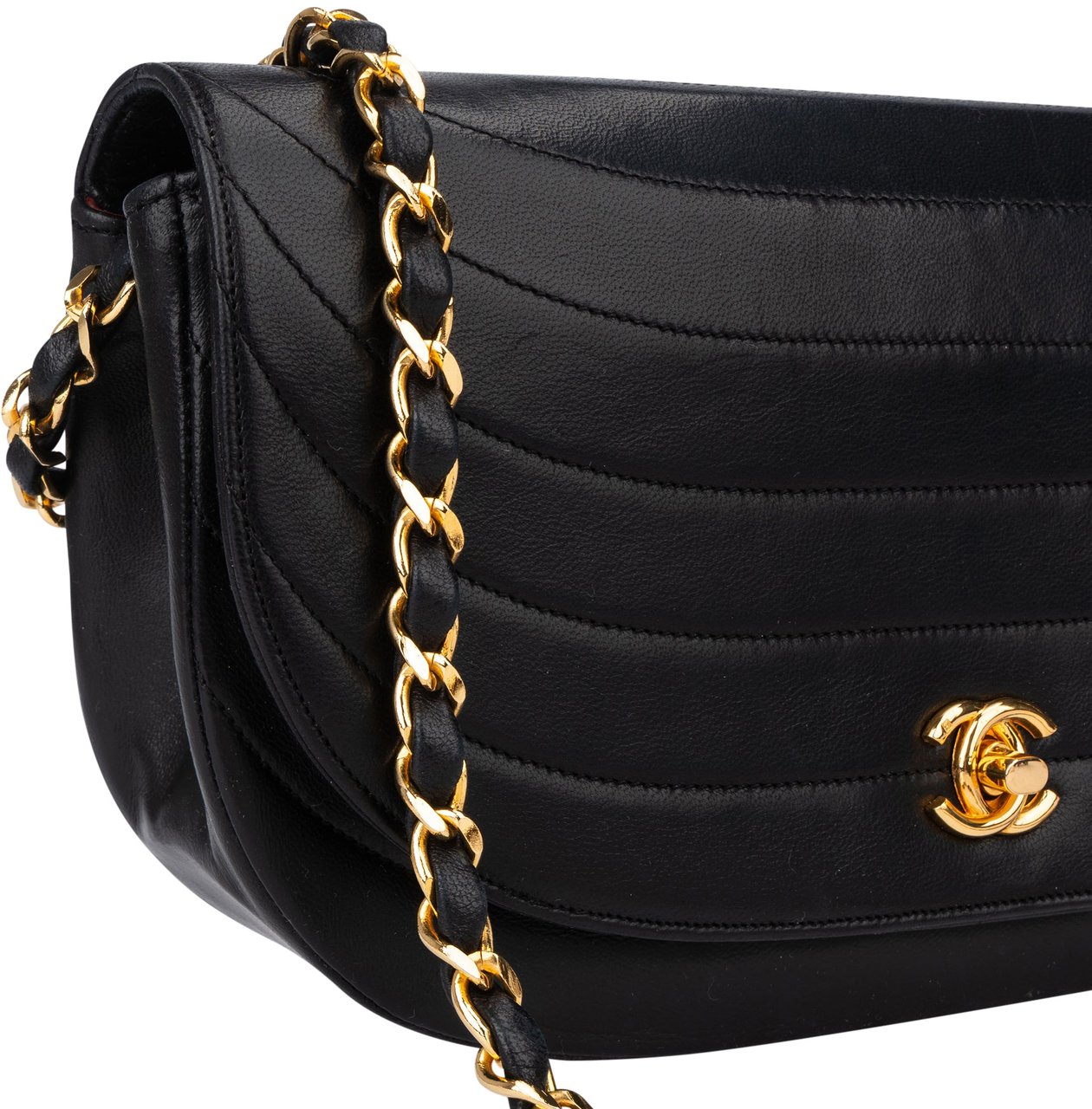Chanel Chanel Quilted Lambskin 24K Gold Single Flap Shoulder Bag Divers