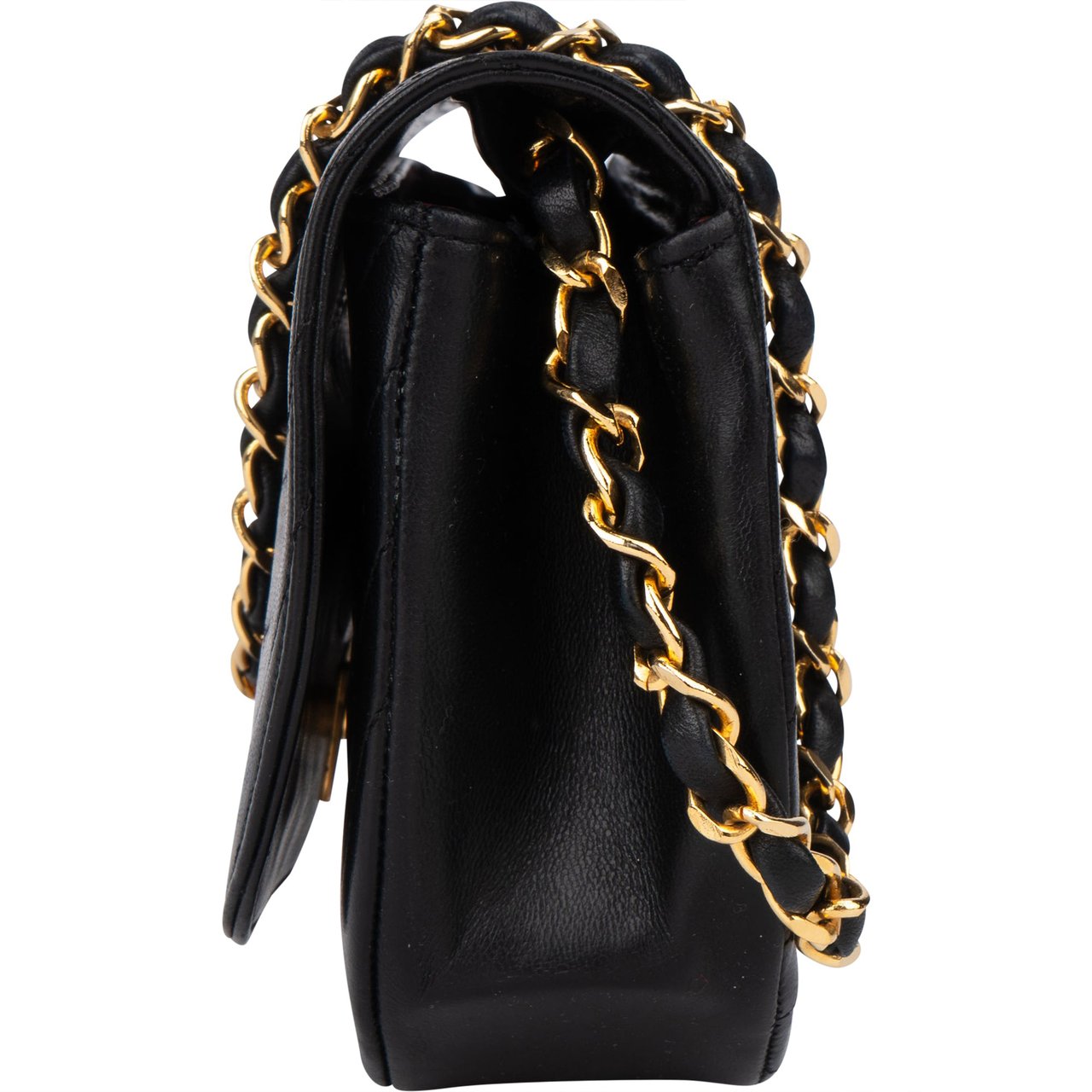 Chanel Chanel Quilted Lambskin 24K Gold Single Flap Shoulder Bag Divers