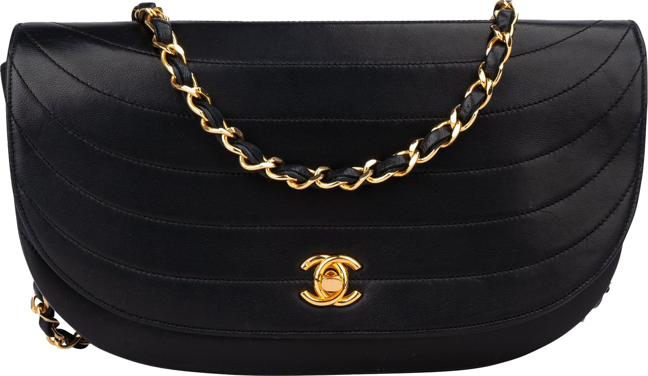 Chanel Chanel Quilted Lambskin 24K Gold Single Flap Shoulder Bag Divers