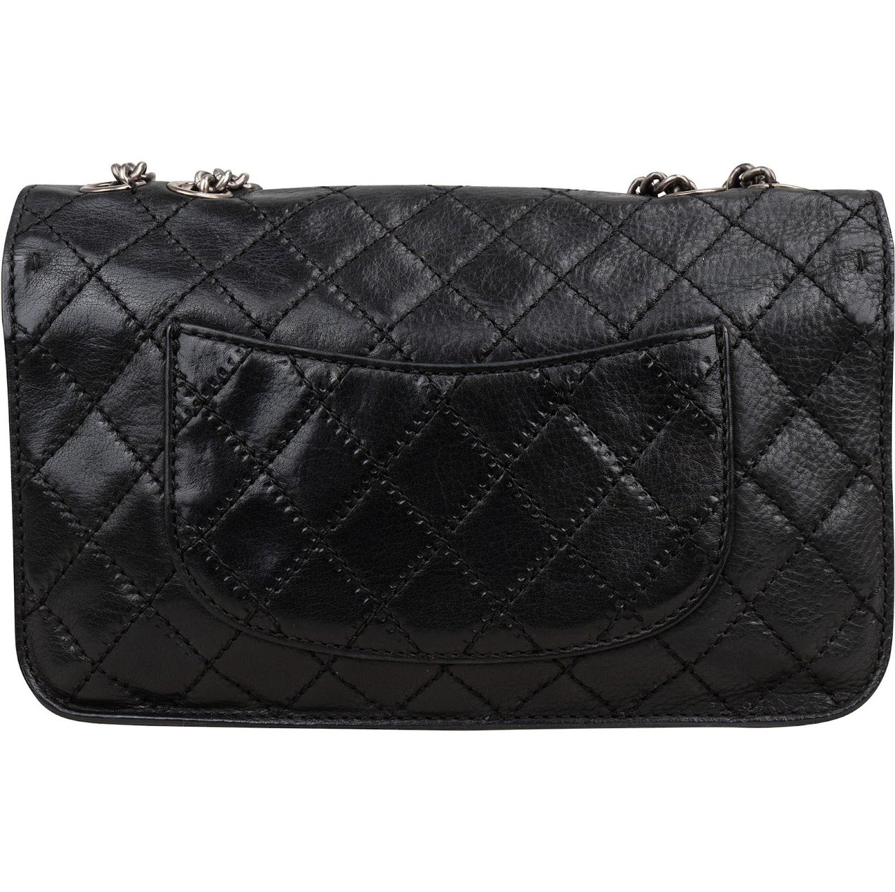 Chanel Chanel Quilted Calfskin Coco Sporran Single Flap Crossbody Bag Zwart