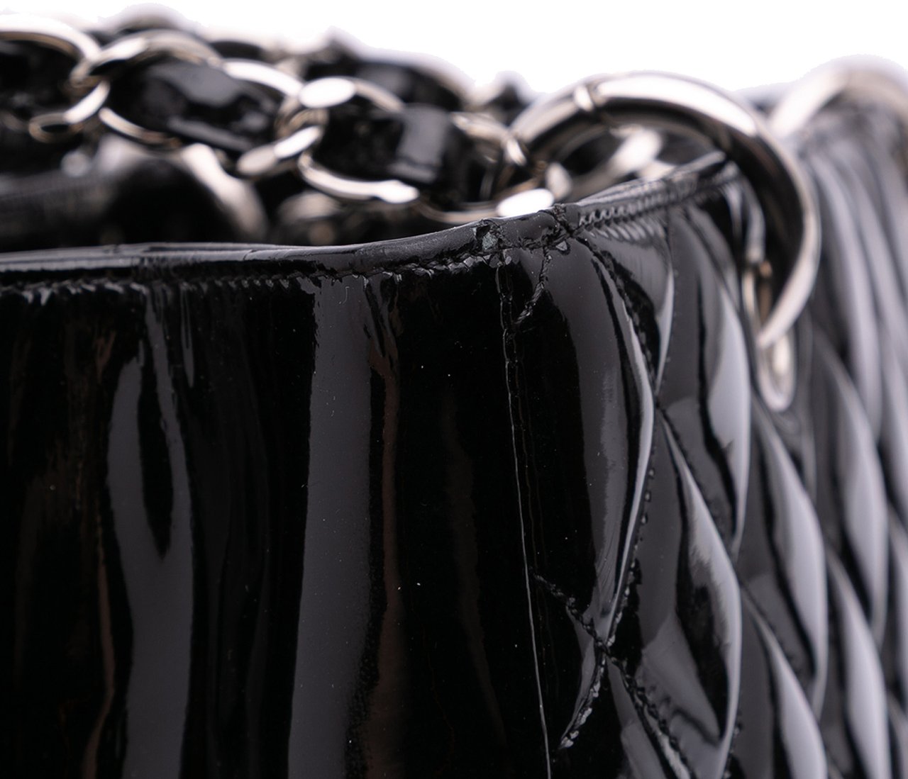 Chanel Patent Grand Shopping Tote Zwart