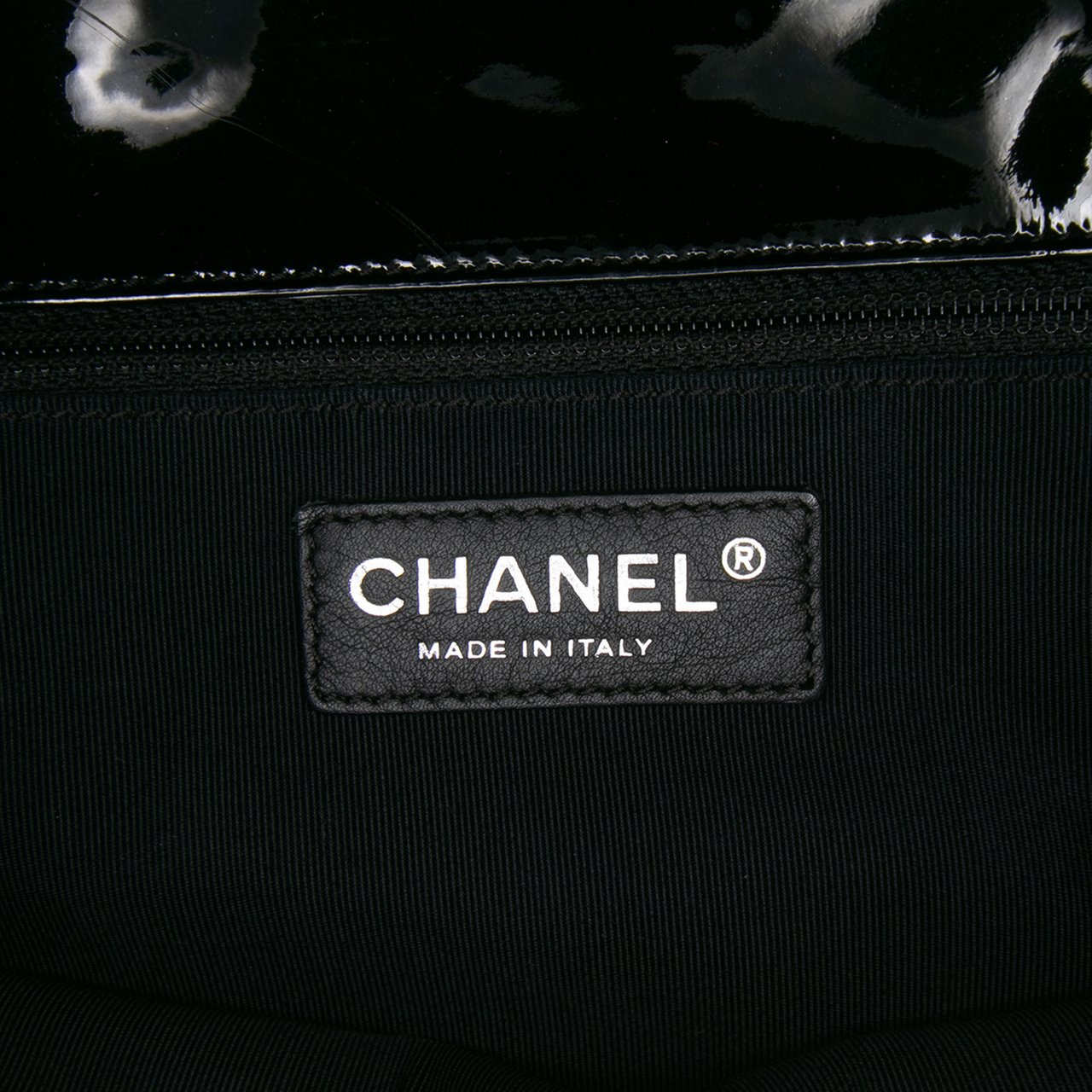 Chanel Patent Grand Shopping Tote Zwart