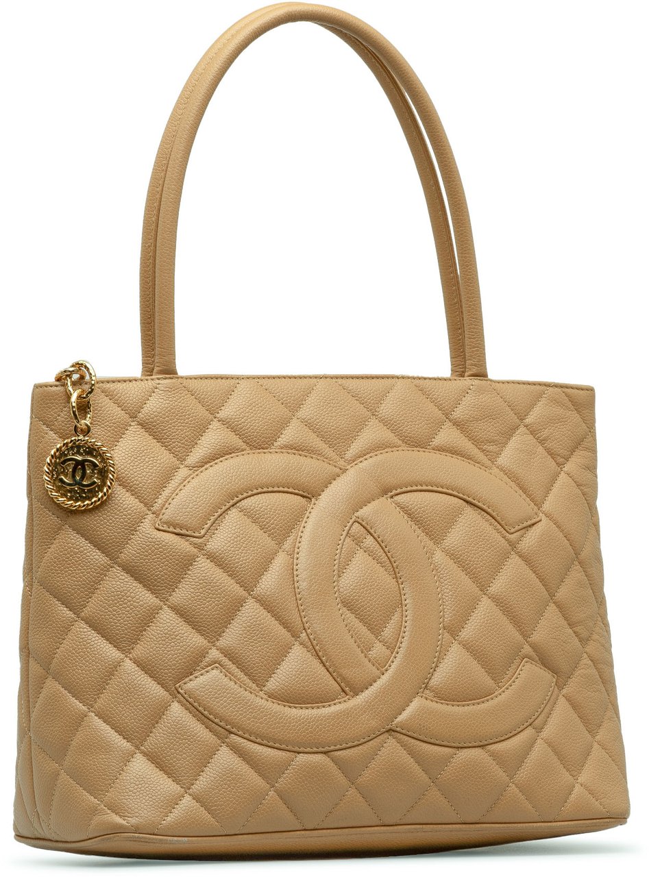 Chanel Caviar Medallion Tote Bruin