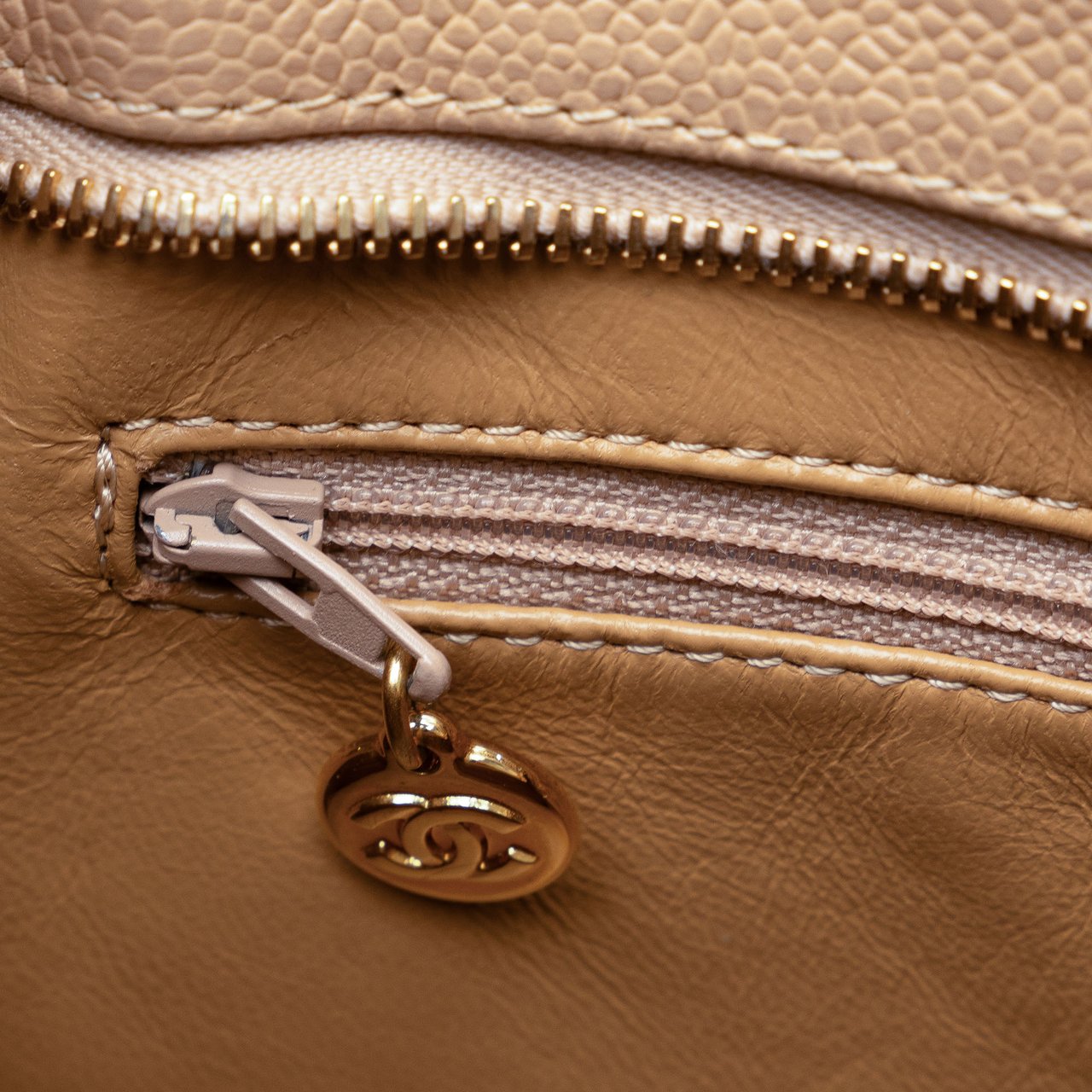 Chanel Caviar Medallion Tote Bruin