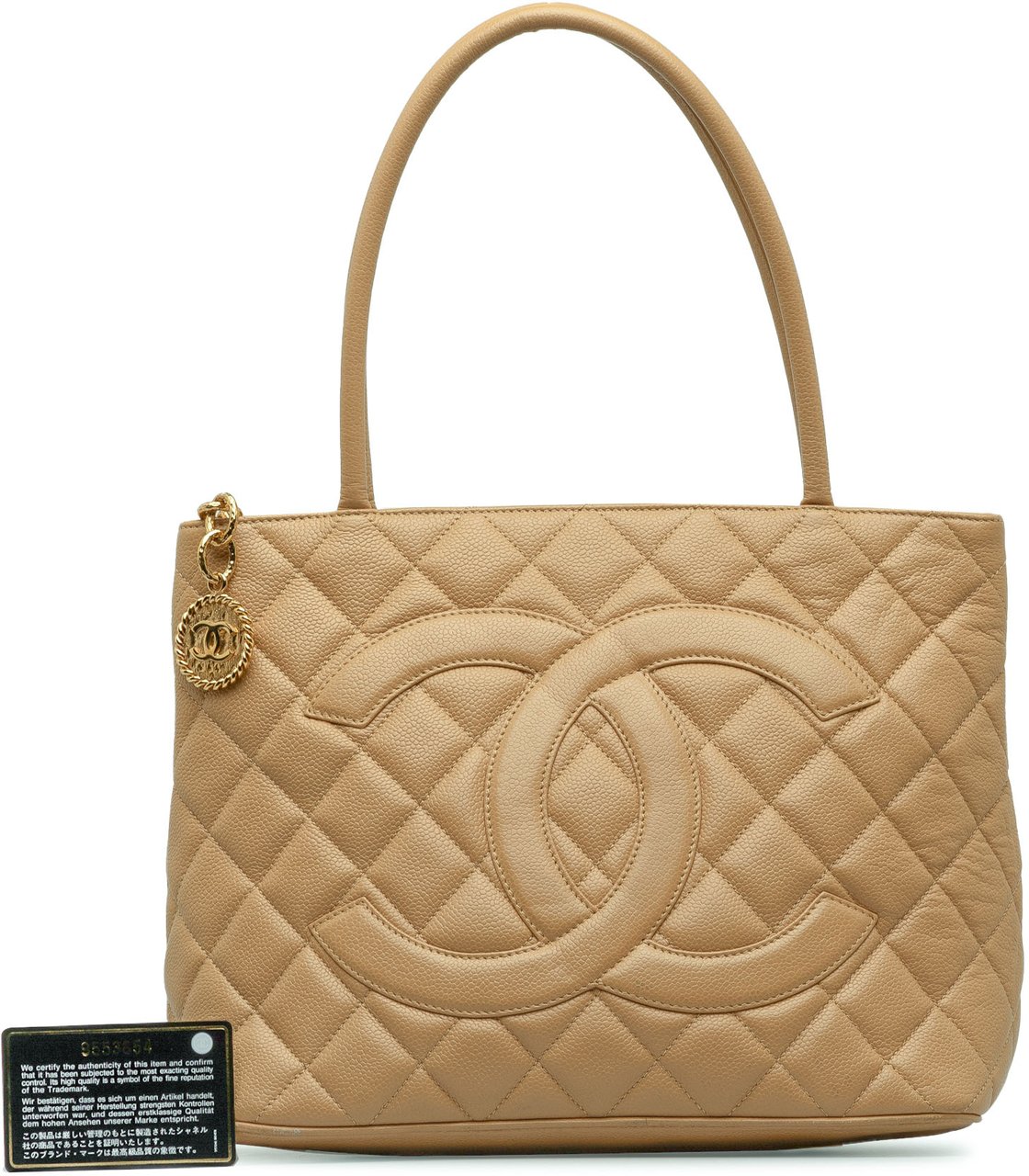 Chanel Caviar Medallion Tote Bruin