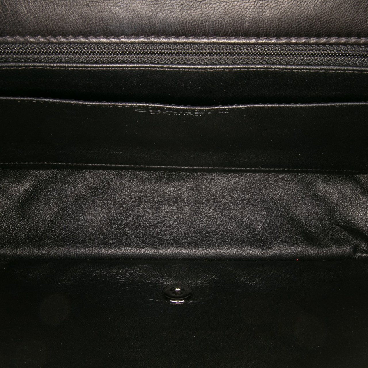 Chanel Jumbo Classic Bicolor Lambskin Twist Flap Zwart