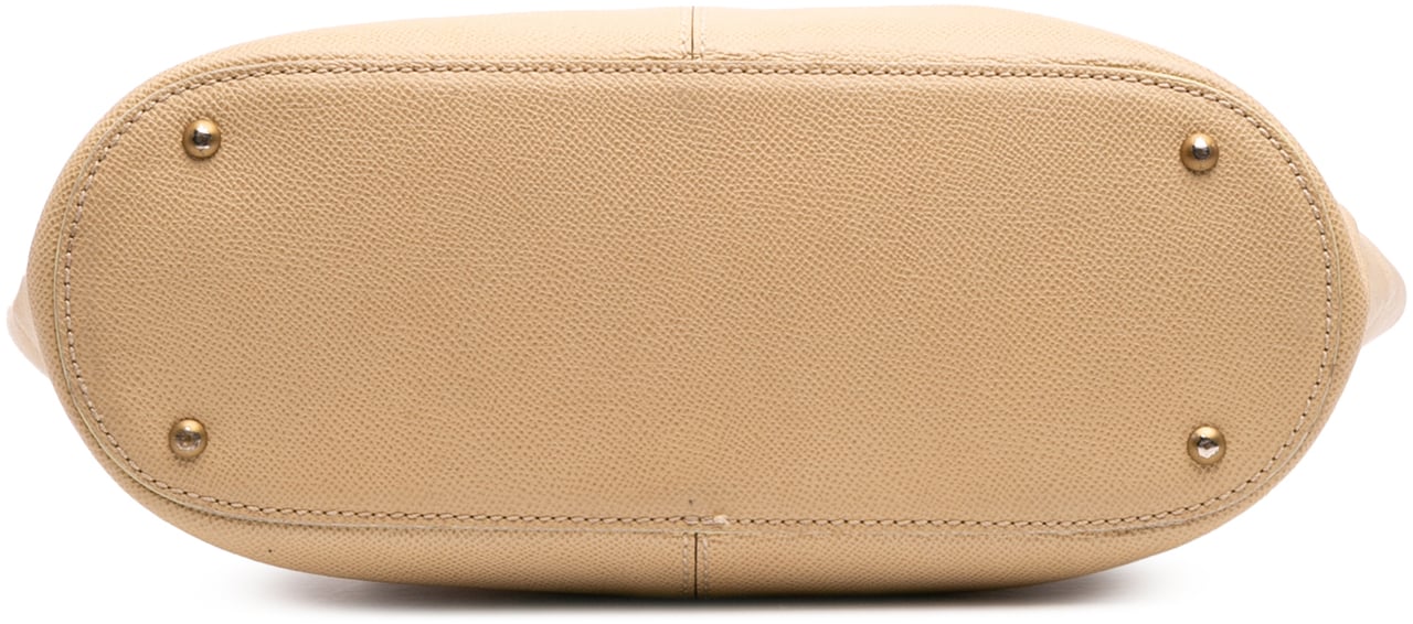 Chanel Grained Calfskin Tortoise Top Handle Tote Bruin