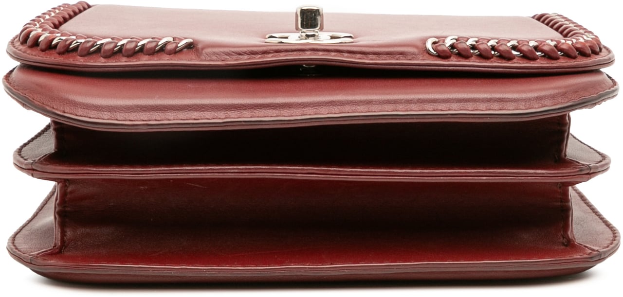 Chanel Small Calfskin Braided Chic Flap Rood
