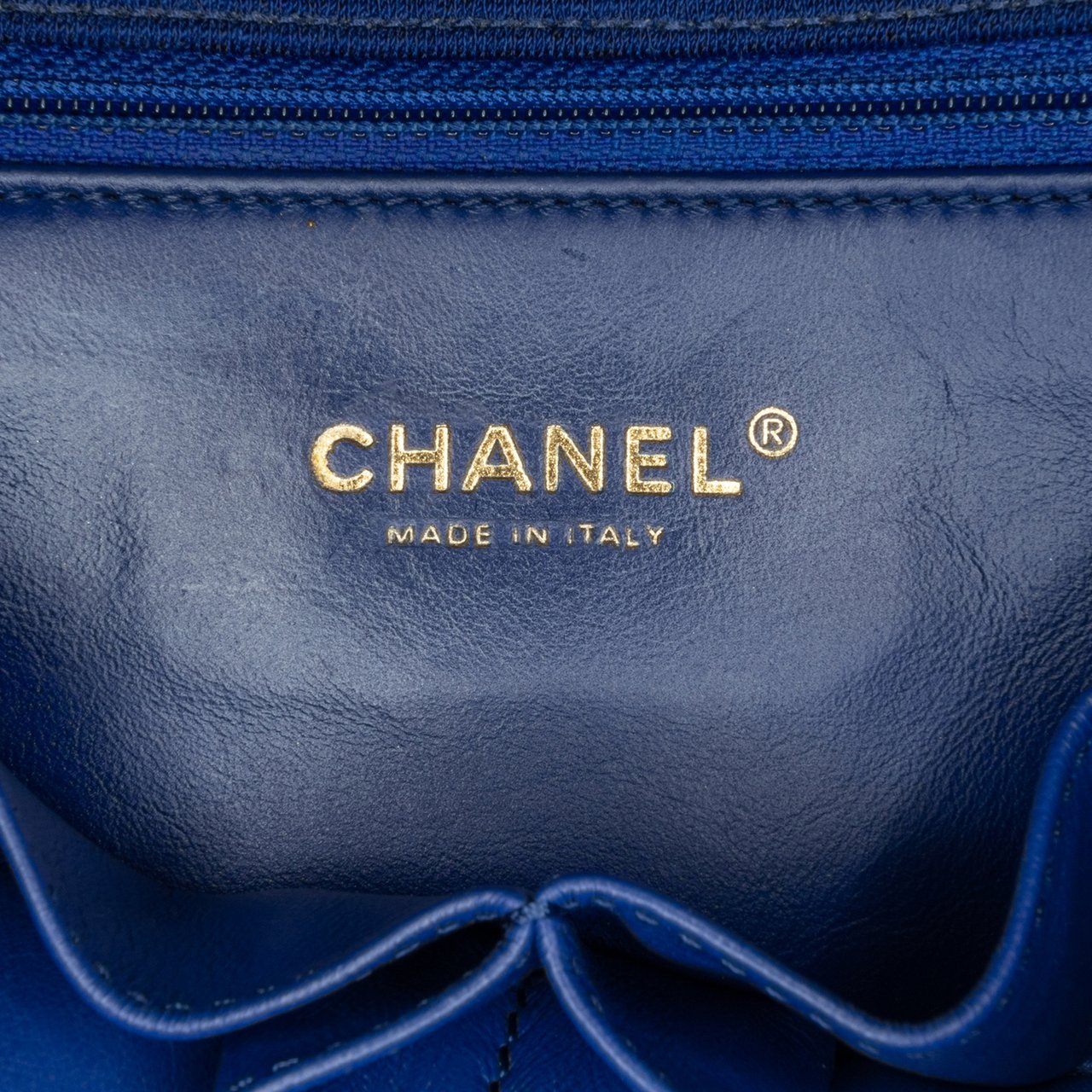Chanel Small Jersey CC Filigree Flap Blauw