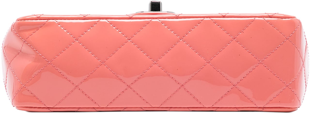 Chanel Mini Rectangular Classic Patent Single Flap Roze