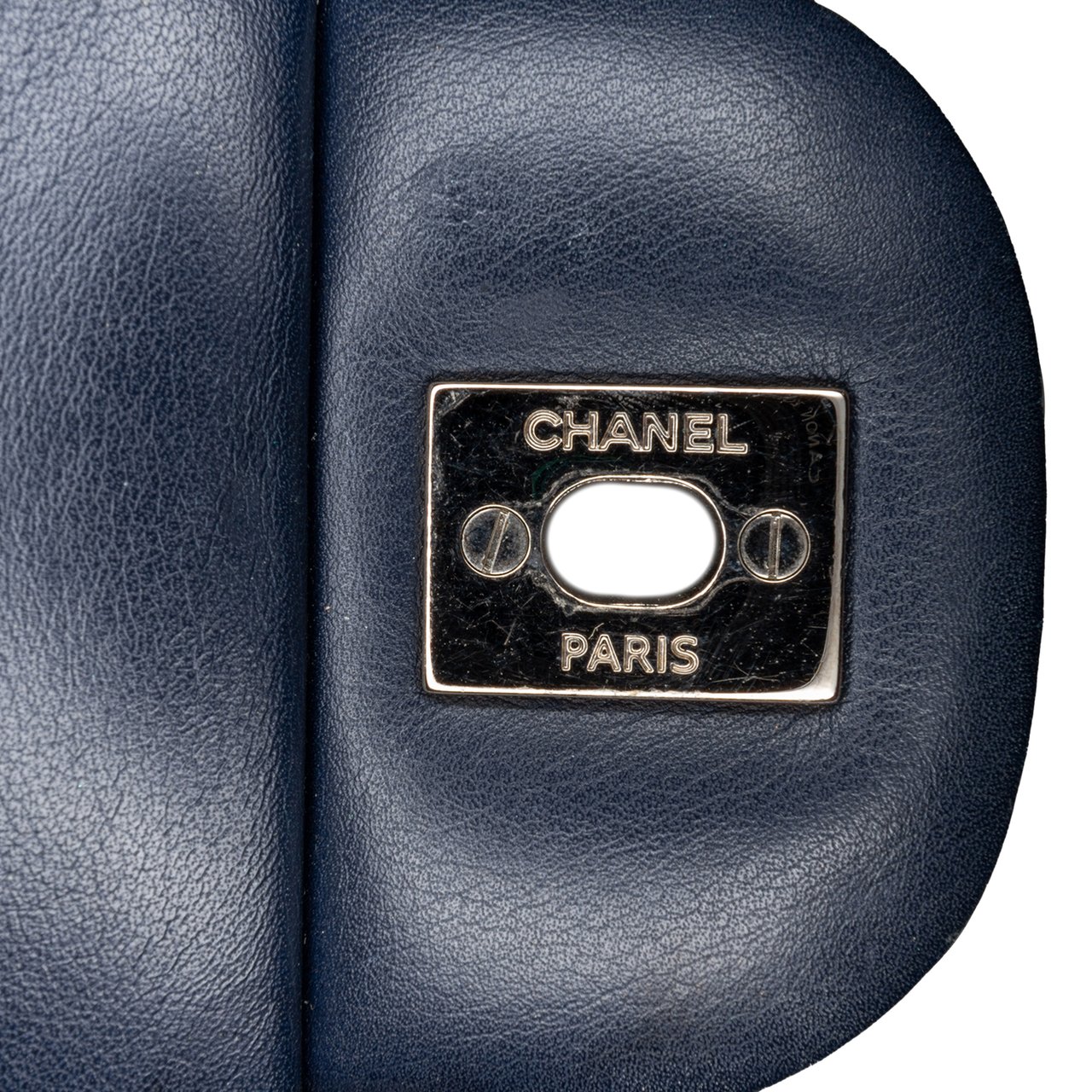 Chanel Jumbo Classic Patent Double Flap Blauw