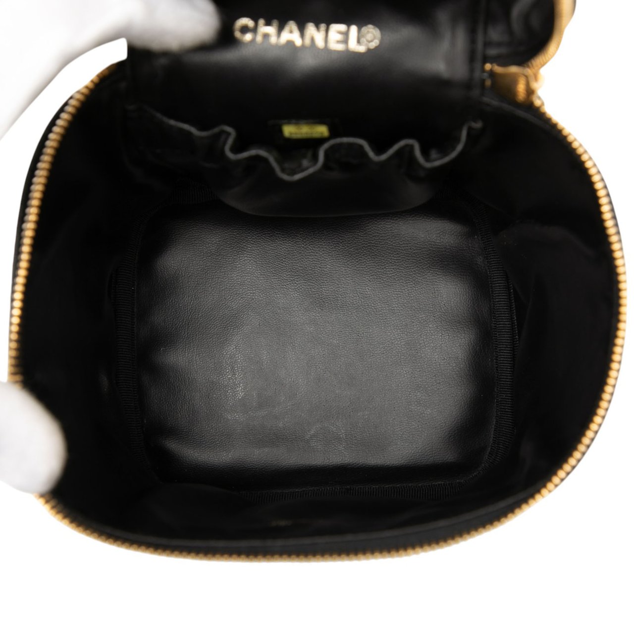 Chanel CC Caviar Vanity Bag Zwart