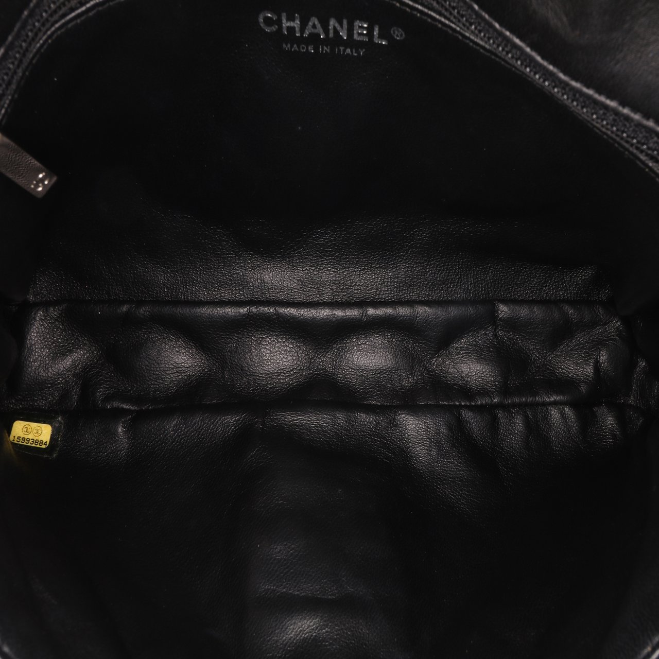 Chanel Reissue 2.55 Metallic Lambskin Roll Clutch Zwart