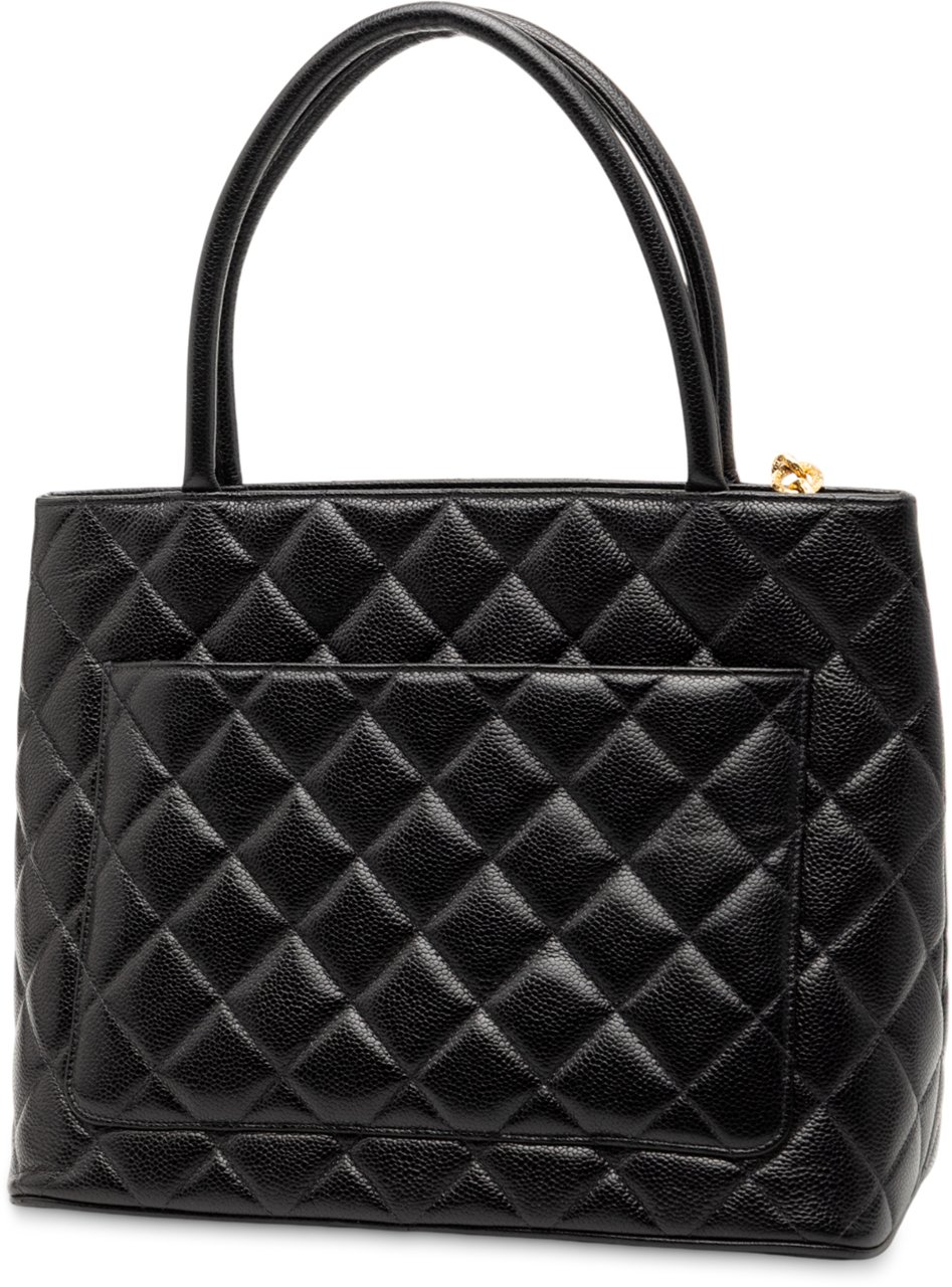 Chanel Caviar Medallion Tote Zwart