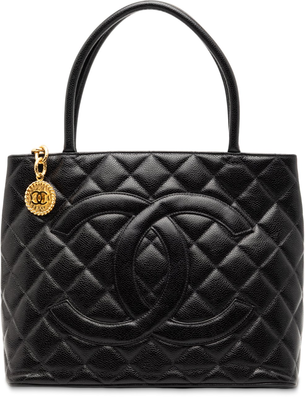 Chanel Caviar Medallion Tote Zwart