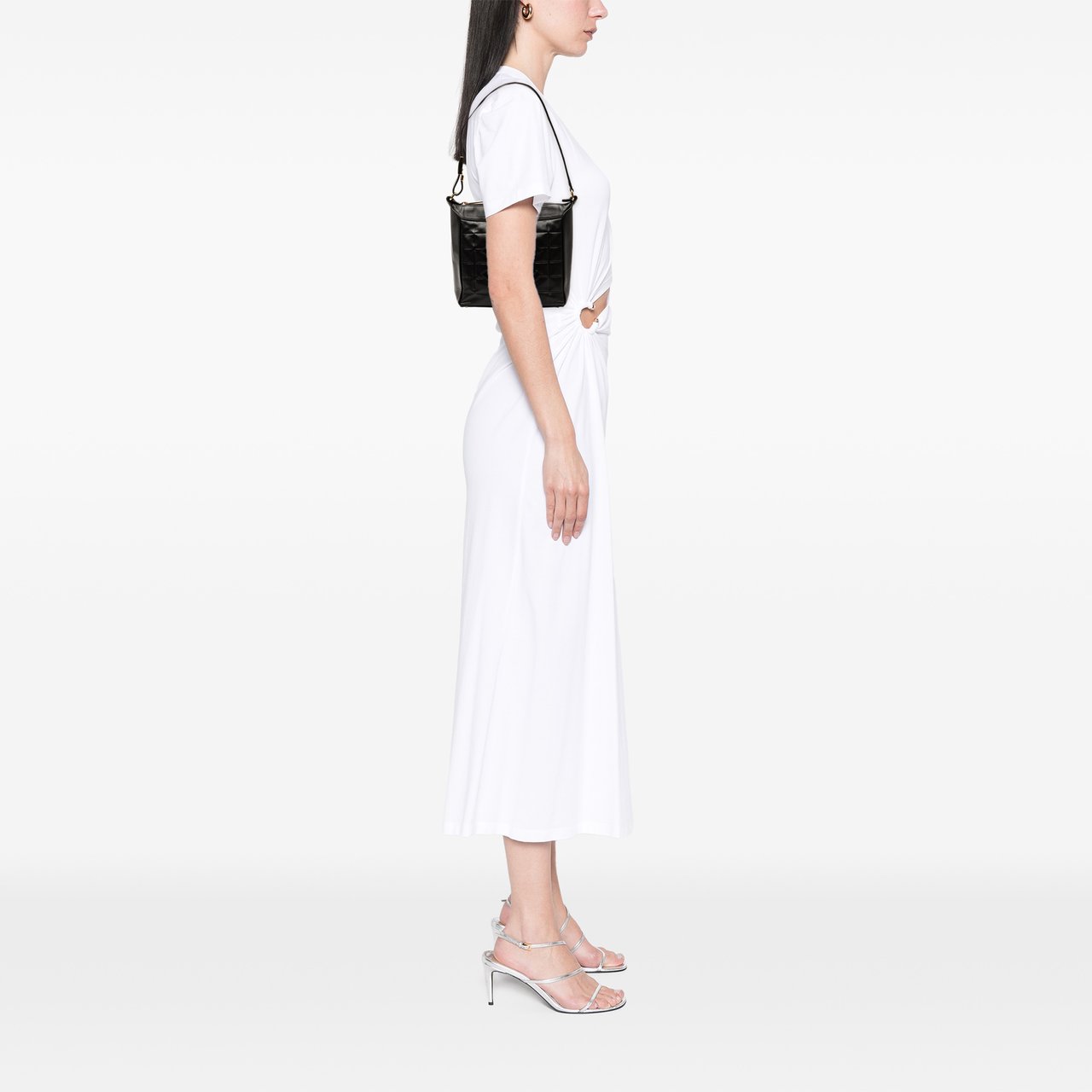 Chanel CC Chocolate Bar Lambskin Shoulder Bag Zwart