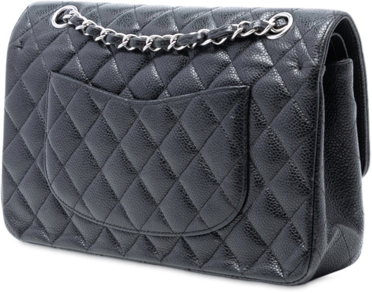Chanel Medium Classic Caviar Double Flap Zwart