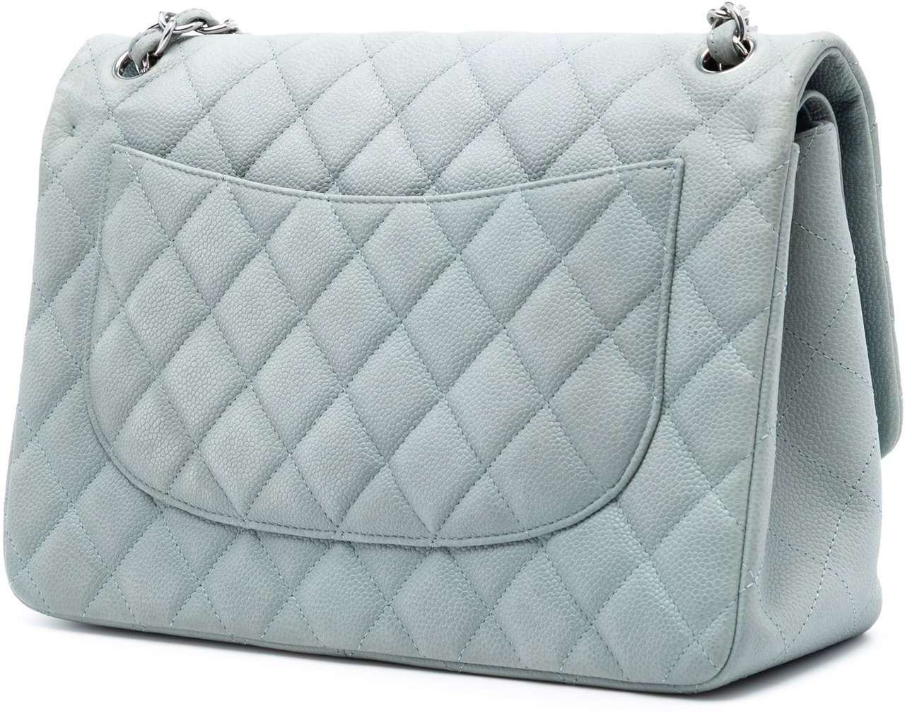 Chanel Jumbo Classic Caviar Double Flap Blauw