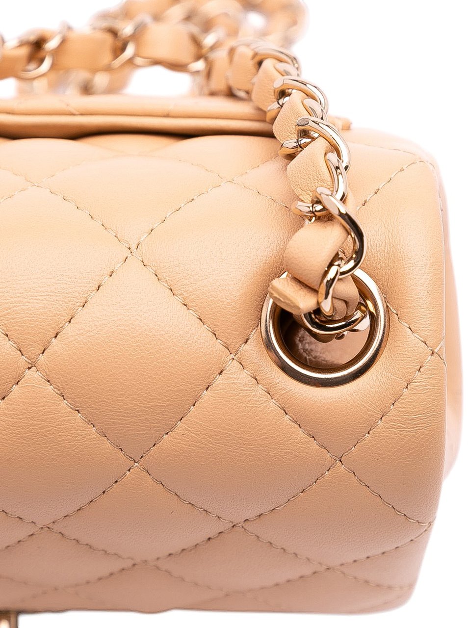 Chanel Mini Square Classic Lambskin Single Flap Bruin