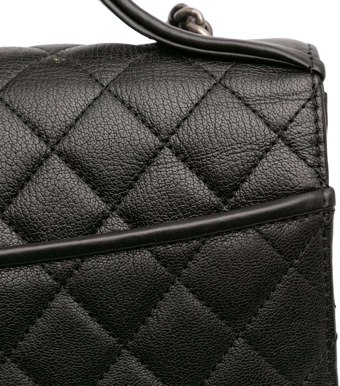 Chanel Medium Quilted Goatskin CC University Flap Zwart
