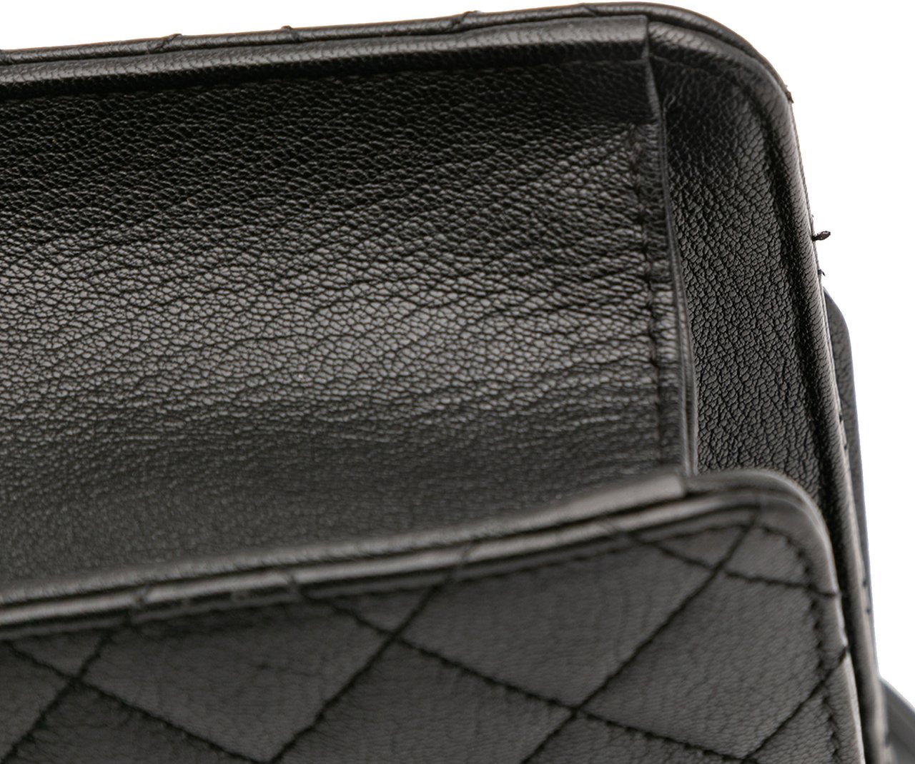 Chanel Medium Quilted Goatskin CC University Flap Zwart