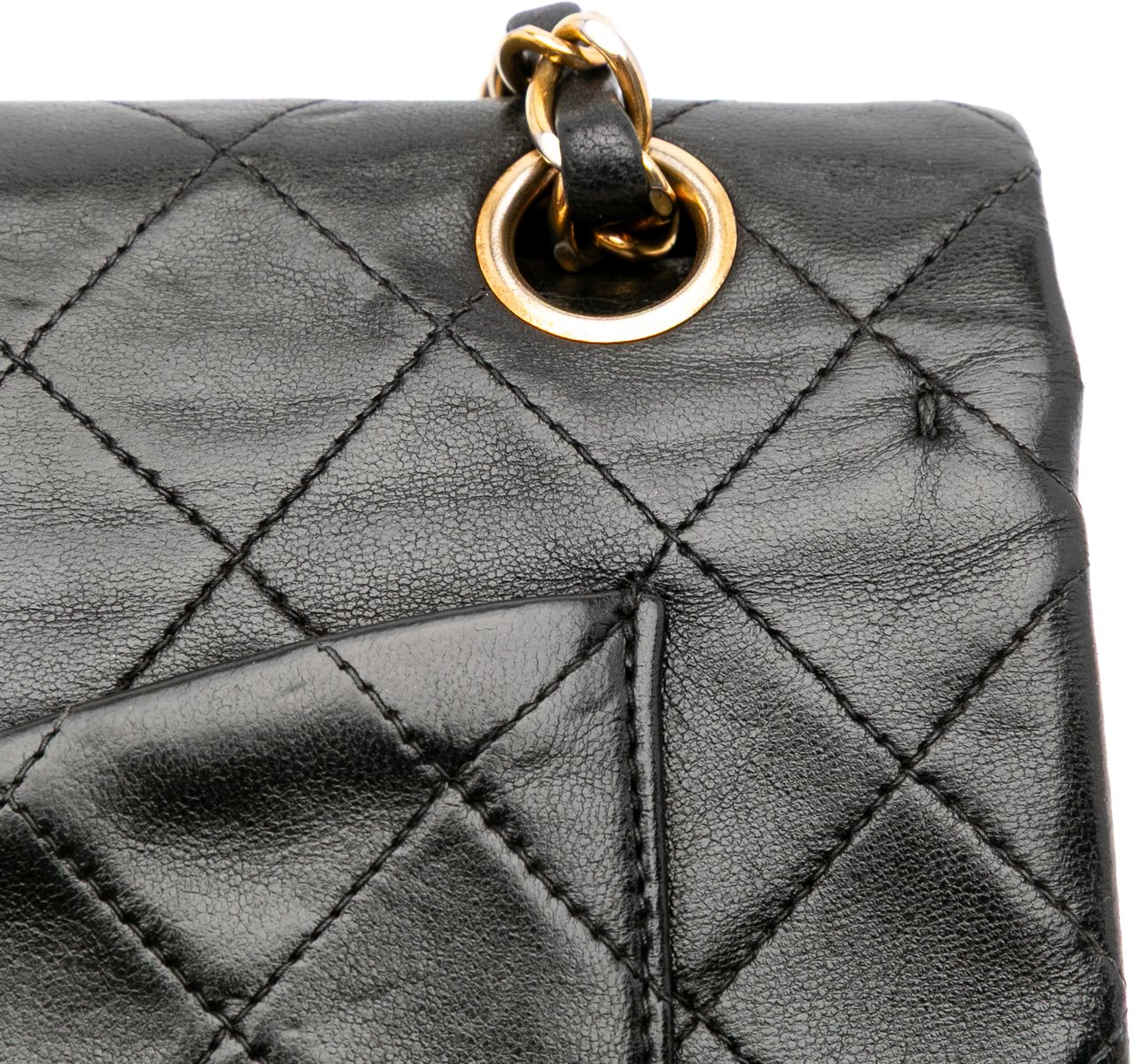 Chanel Small Classic Lambskin Double Flap Zwart