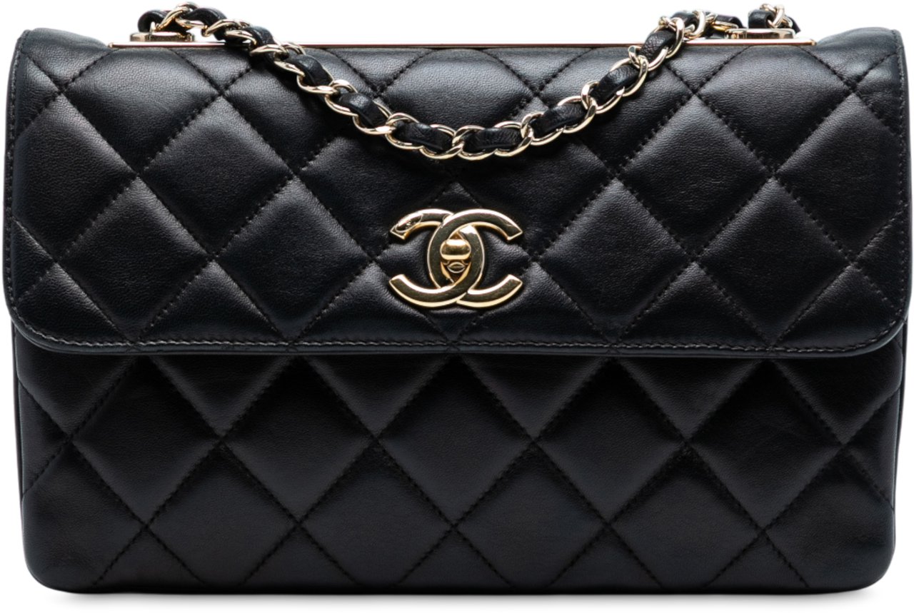Chanel Medium Quilted Lambskin Trendy CC Flap Zwart