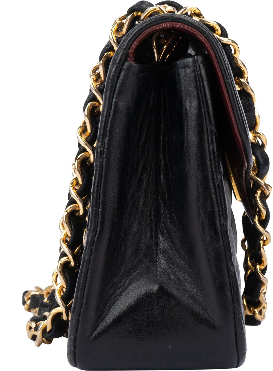 Chanel Chanel Quilted Lambskin 24K Gold Mini Single Flap Crossbody Bag Divers