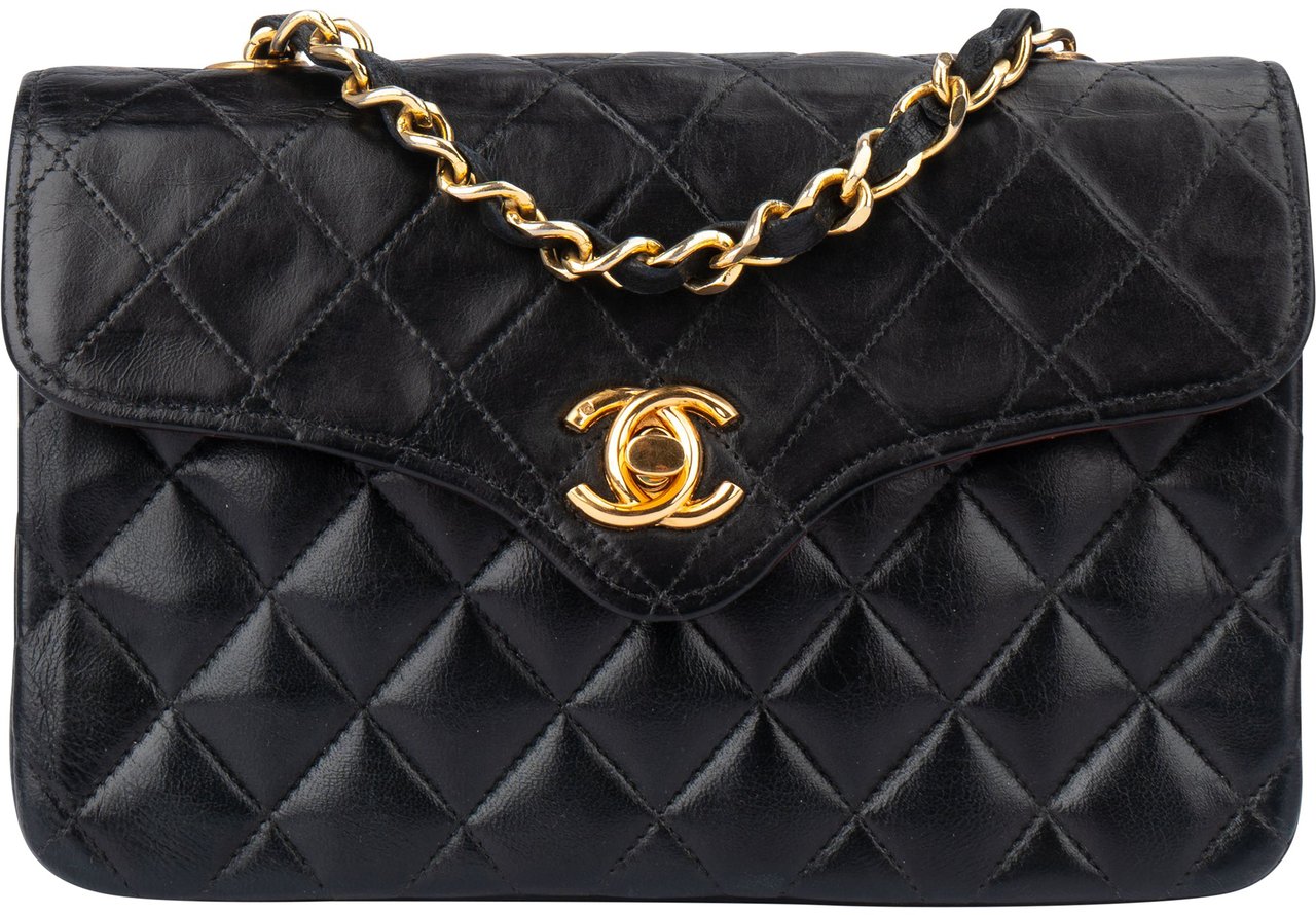 Chanel Chanel Quilted Lambskin 24K Gold Mini Single Flap Crossbody Bag Divers