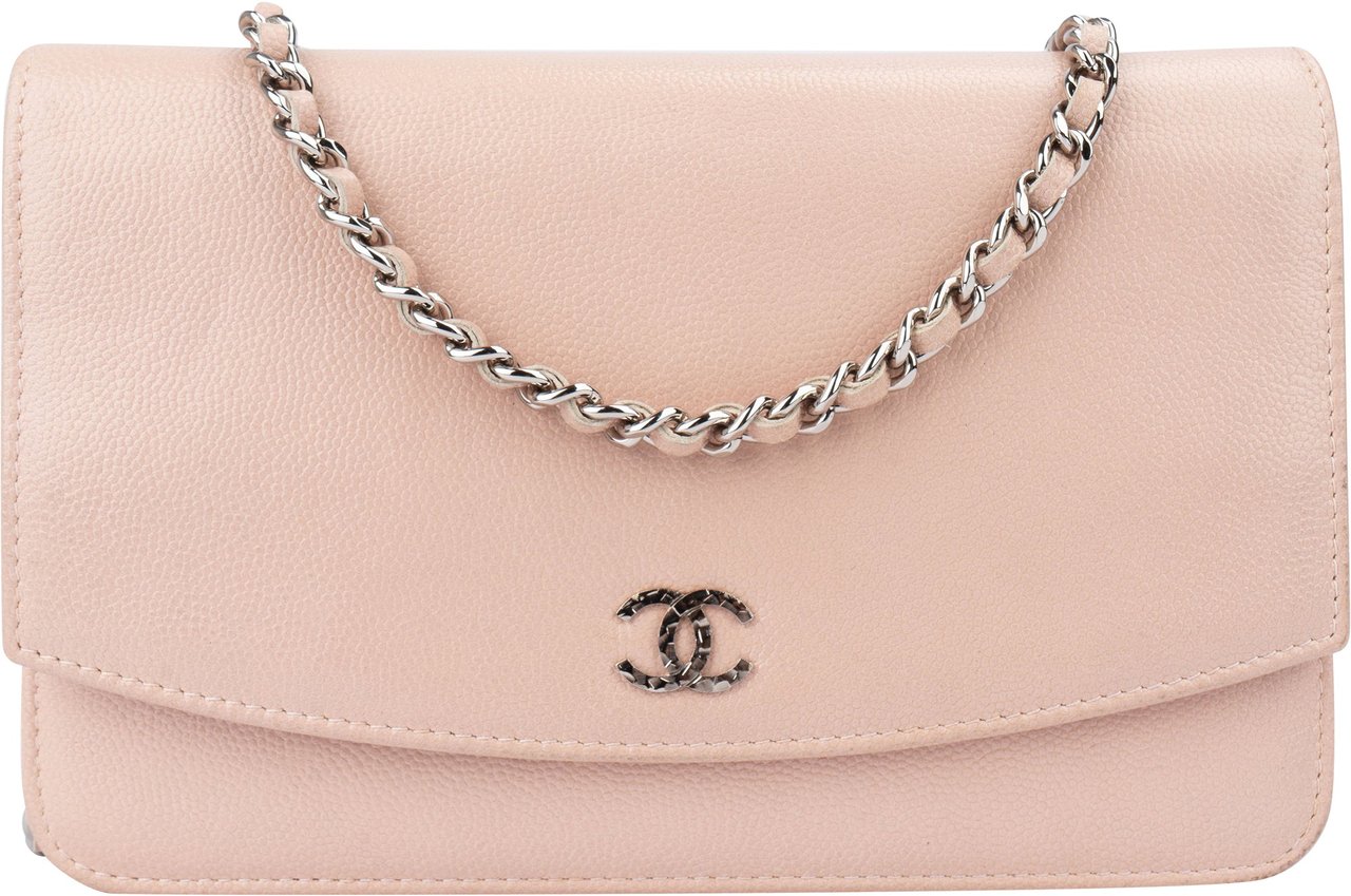 Chanel Chanel Pink Caviar Leather Wallet On Chain Crossbody Bag Divers