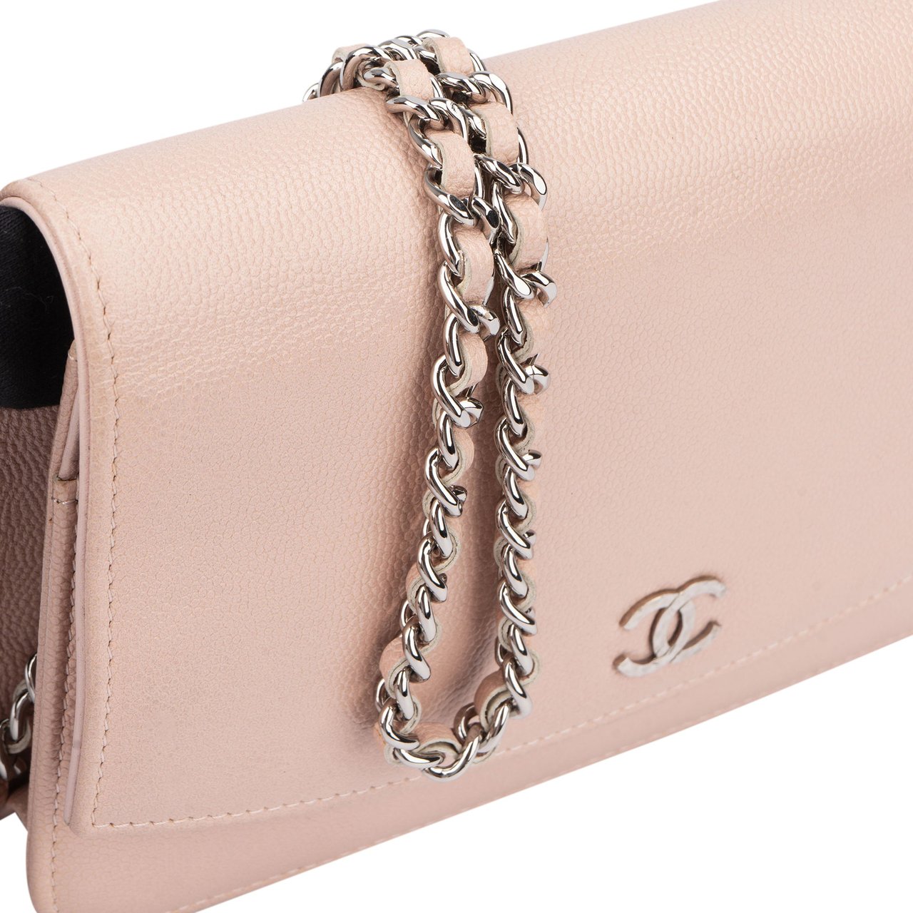 Chanel Chanel Pink Caviar Leather Wallet On Chain Crossbody Bag Divers