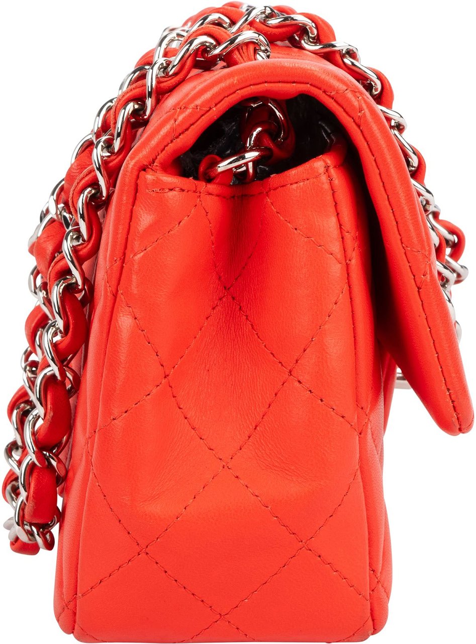 Chanel Quilted Lambskin Mini Rectangular Palladium Single Flap Crossbody Bag Divers