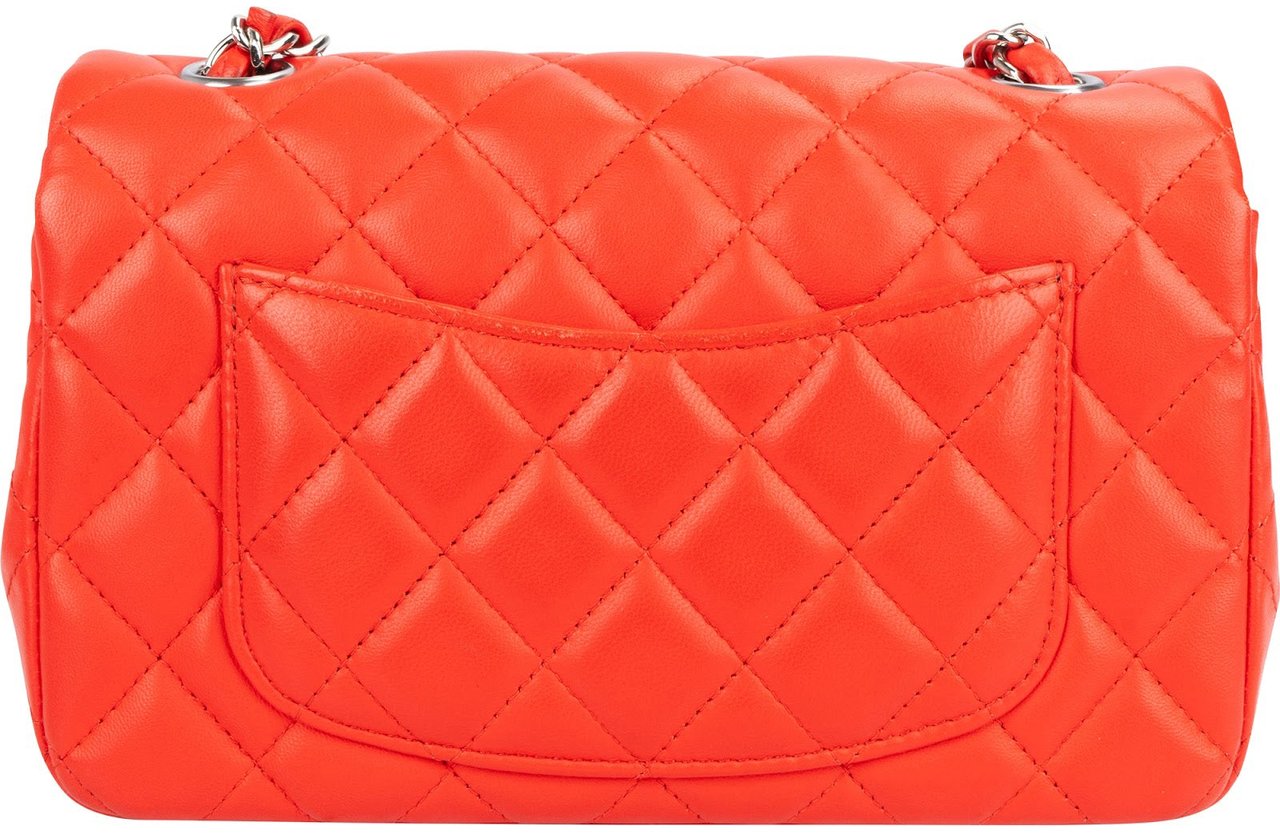 Chanel Quilted Lambskin Mini Rectangular Palladium Single Flap Crossbody Bag Divers