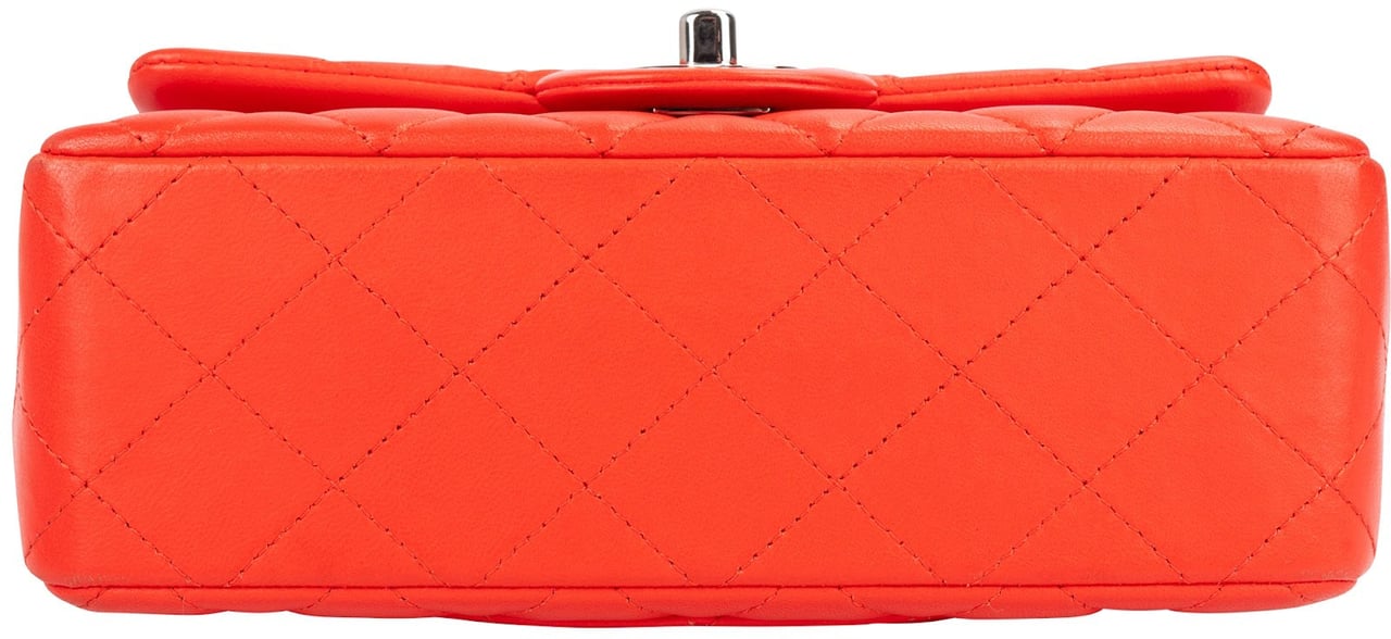 Chanel Quilted Lambskin Mini Rectangular Palladium Single Flap Crossbody Bag Divers