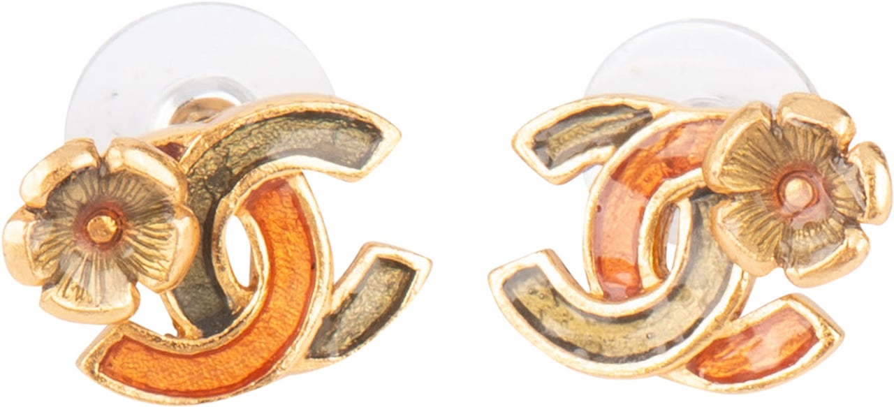 Chanel Chanel Mini Flower Emaille Earrings Divers