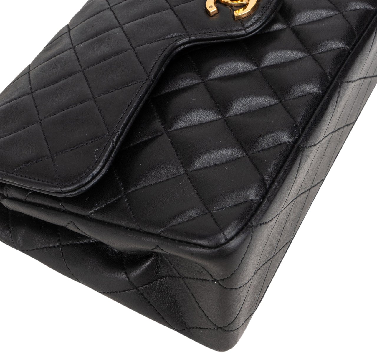 Chanel Chanel Quilted Lambskin 24K Gold Medium Double Flap Crossbody Bag Divers