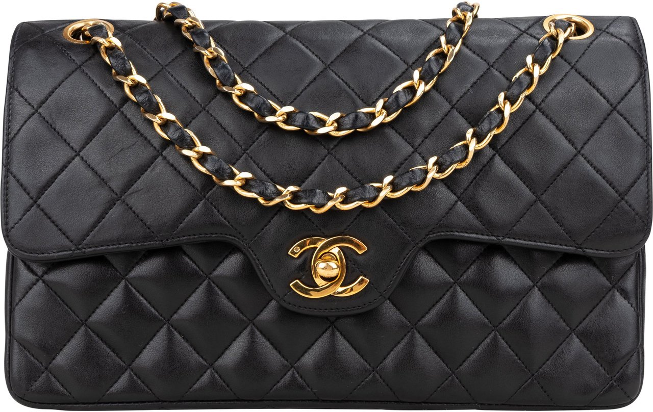Chanel Chanel Quilted Lambskin 24K Gold Medium Double Flap Crossbody Bag Divers