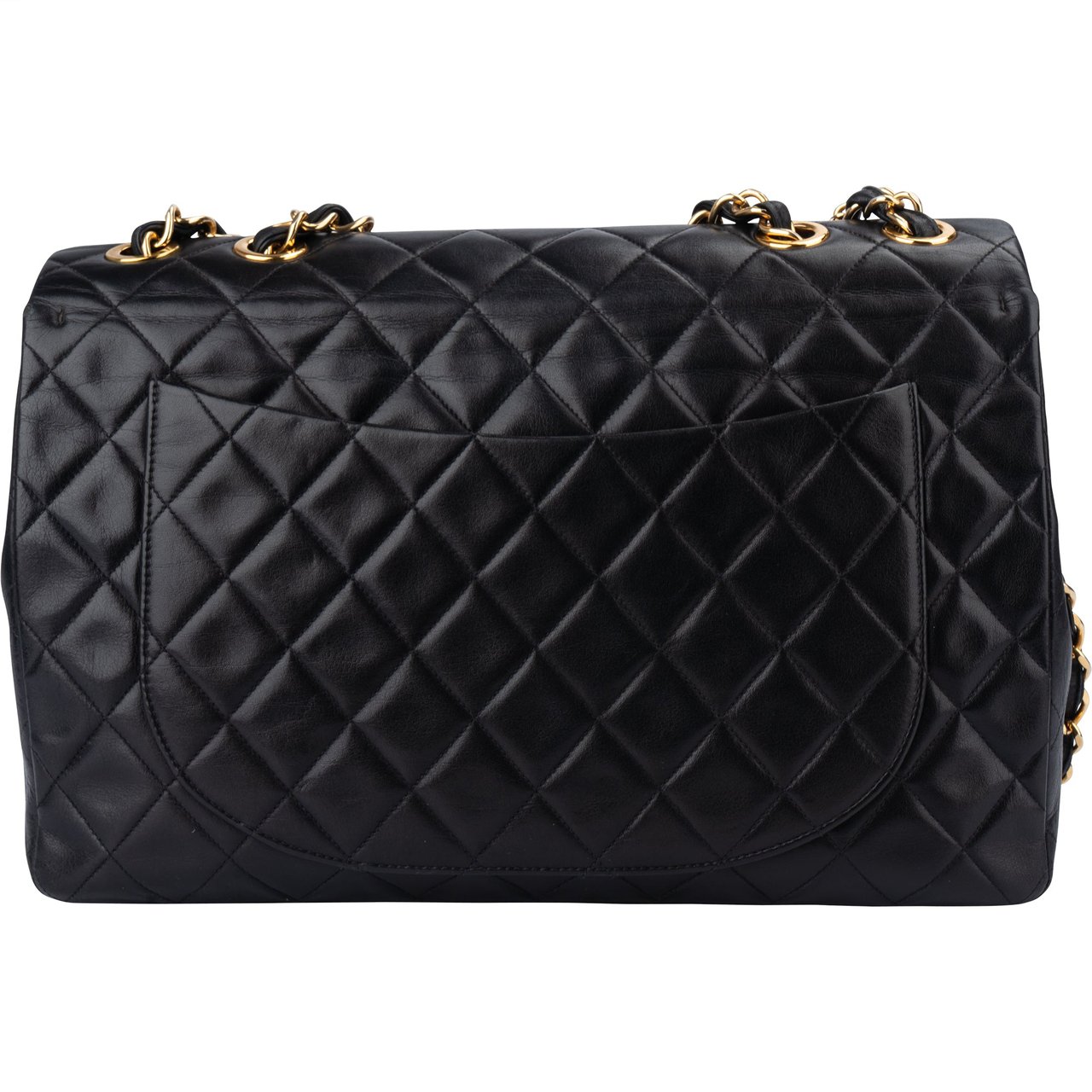Chanel Chanel Quilted Lambskin 24K Gold Jumbo Single Flap Crossbody Bag Divers