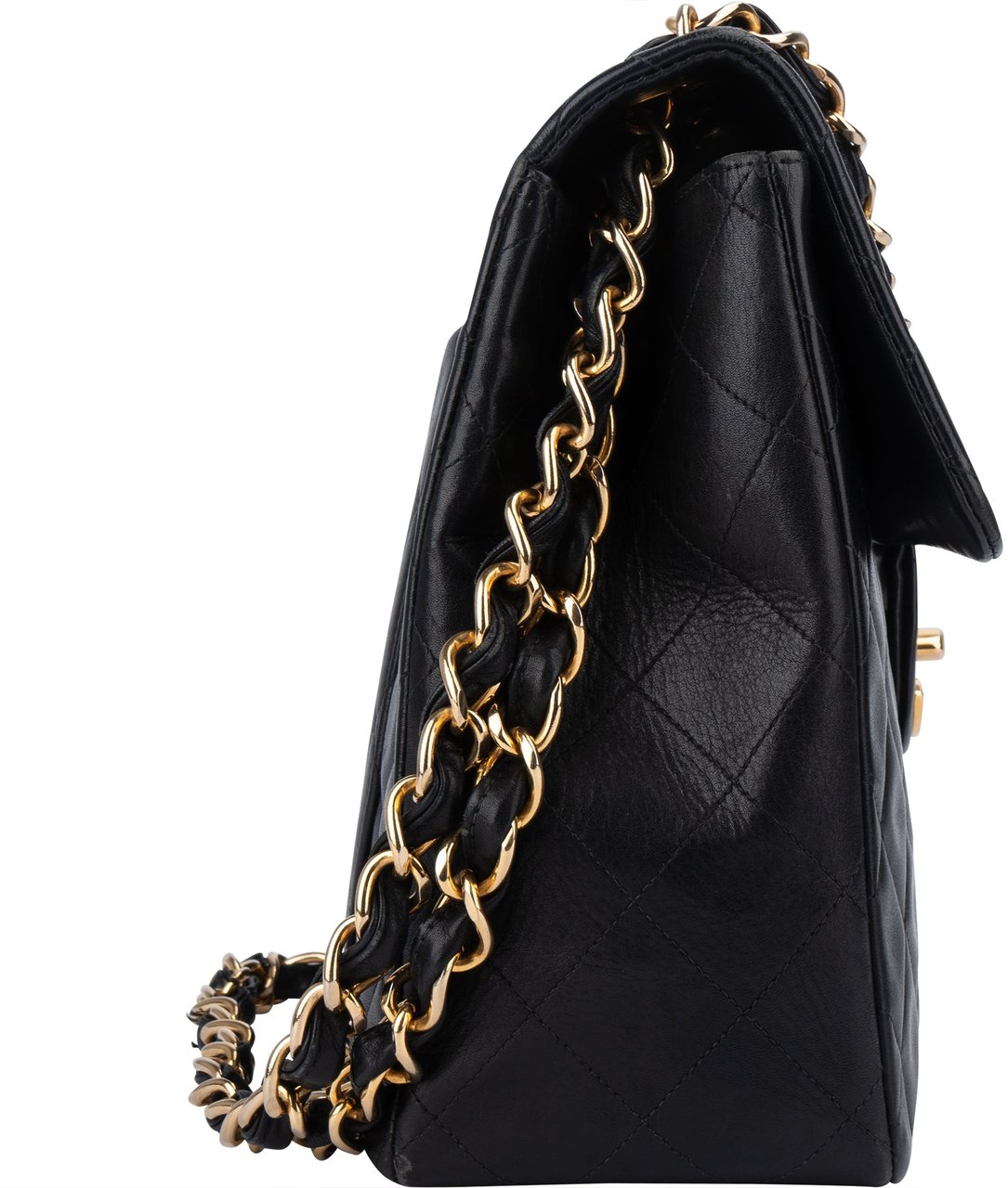 Chanel Chanel Quilted Lambskin 24K Gold Jumbo Single Flap Crossbody Bag Divers