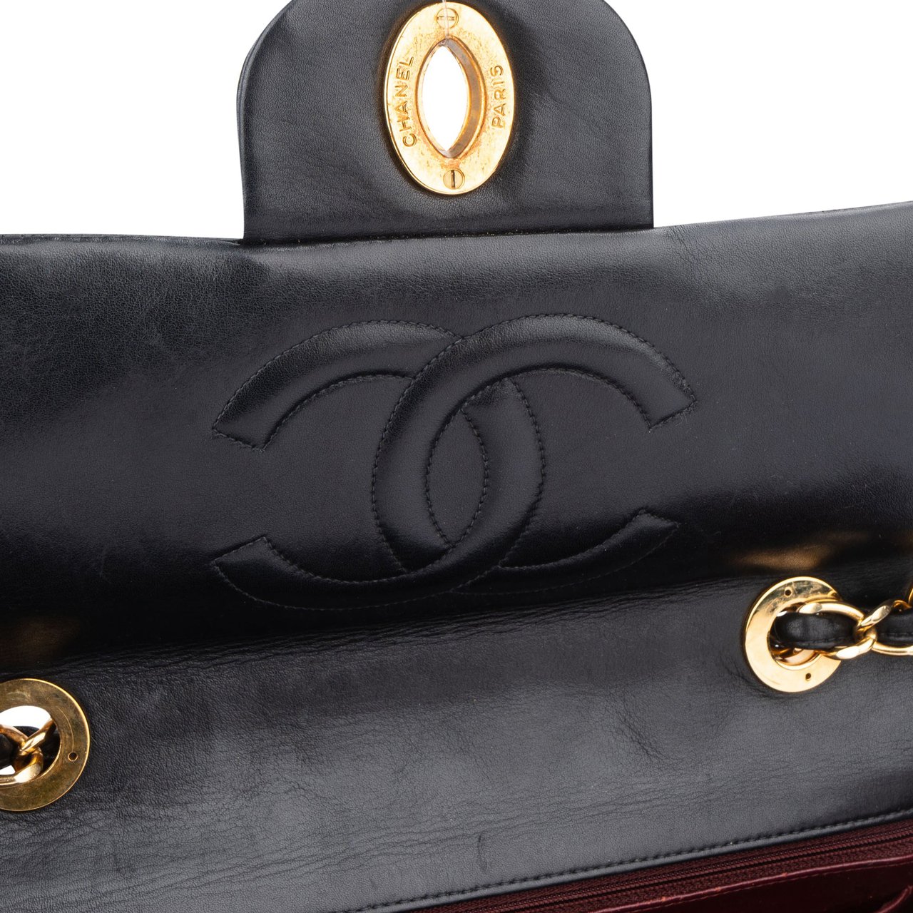 Chanel Chanel Quilted Lambskin 24K Gold Jumbo Single Flap Crossbody Bag Divers