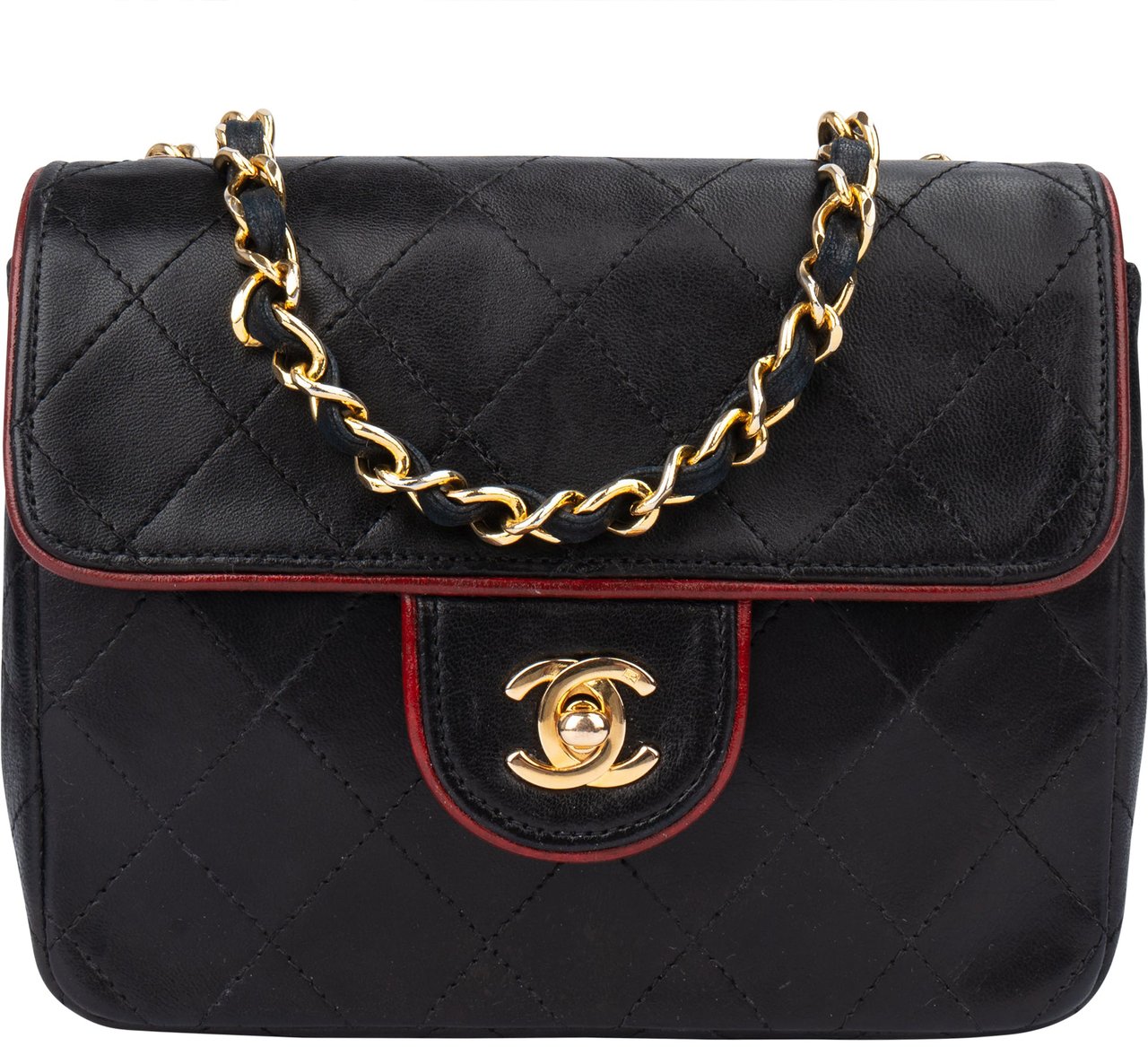 Chanel Chanel Quilted Bicolor Lambskin 24K Gold Single Flap Crossbody Bag Divers